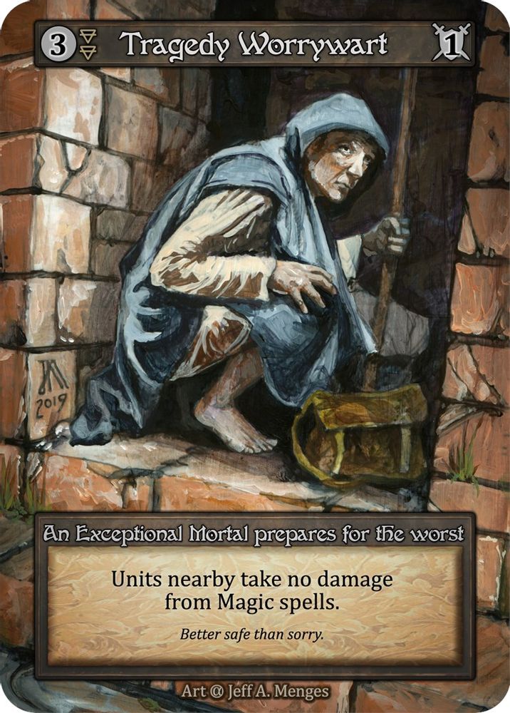 Tragedy Worrywart, Standard, front
