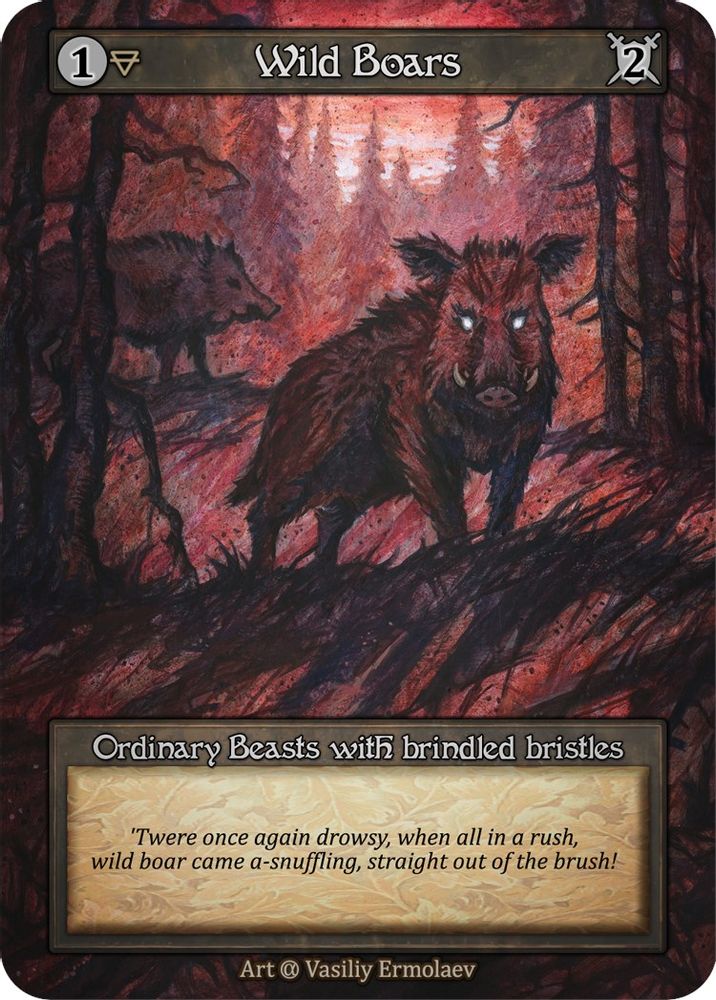 Wild Boars, Standard, front