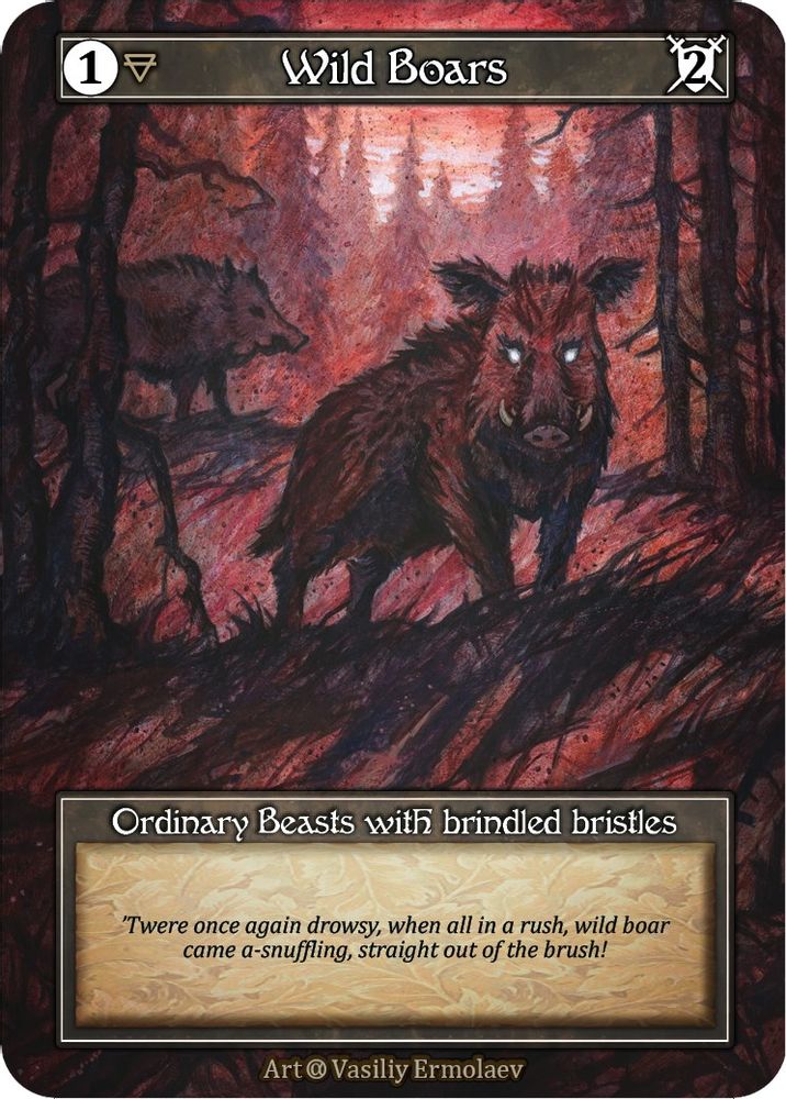 Wild Boars (Foil), Foil, front