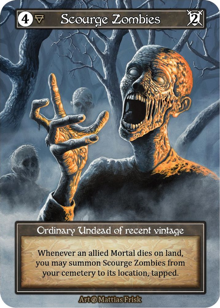 Scourge Zombies (Foil), Foil, front