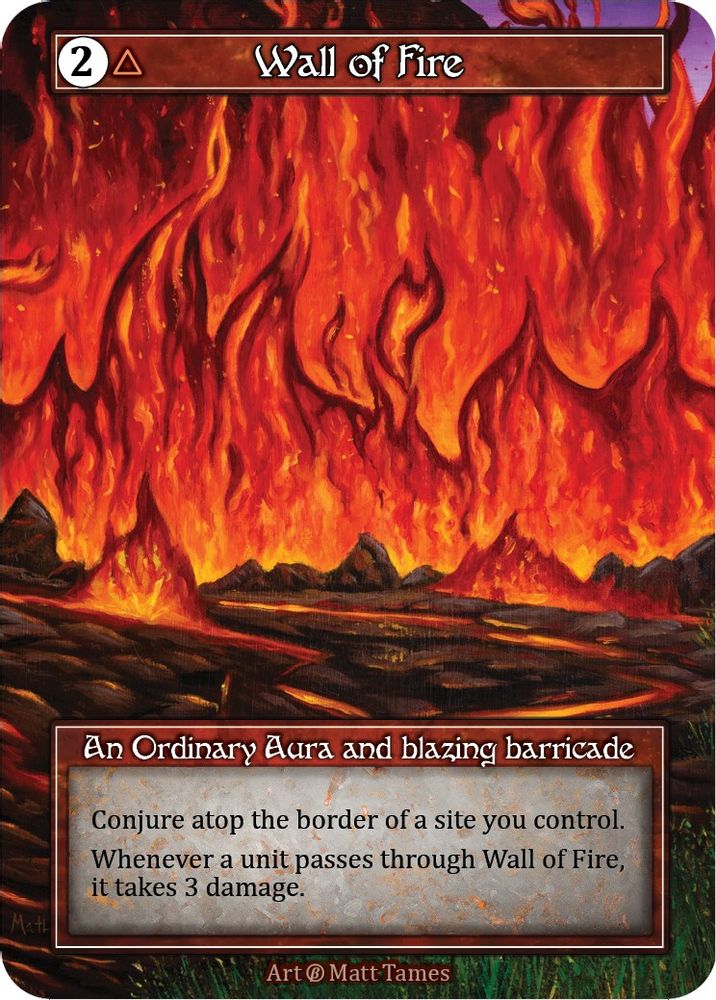 Wall of Fire (Foil), Foil, front