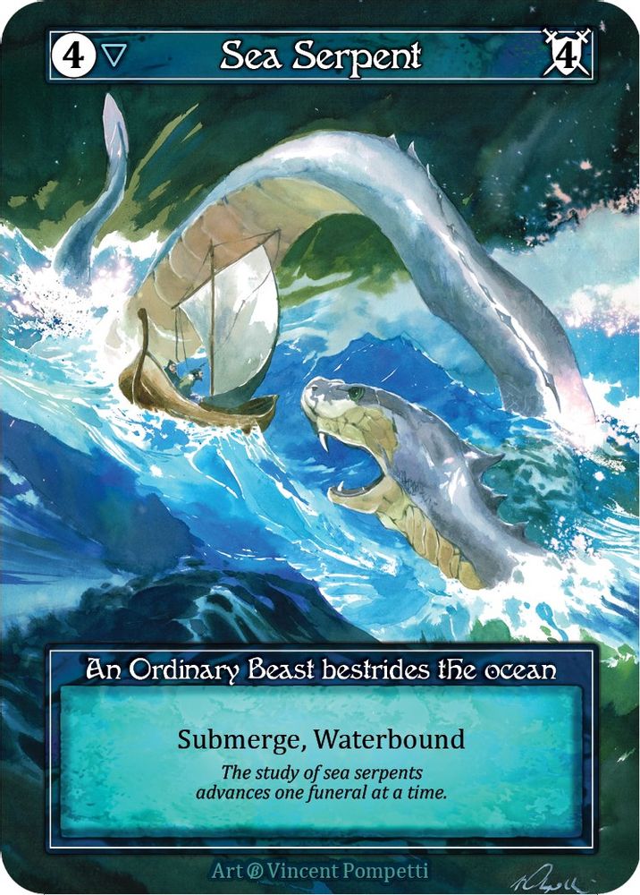 Sea Serpent (Foil), Foil, front