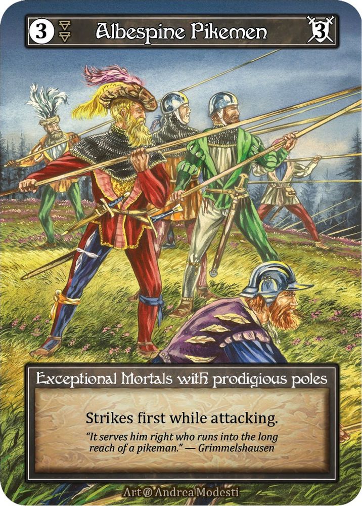 Albespine Pikemen (Foil), Foil, front