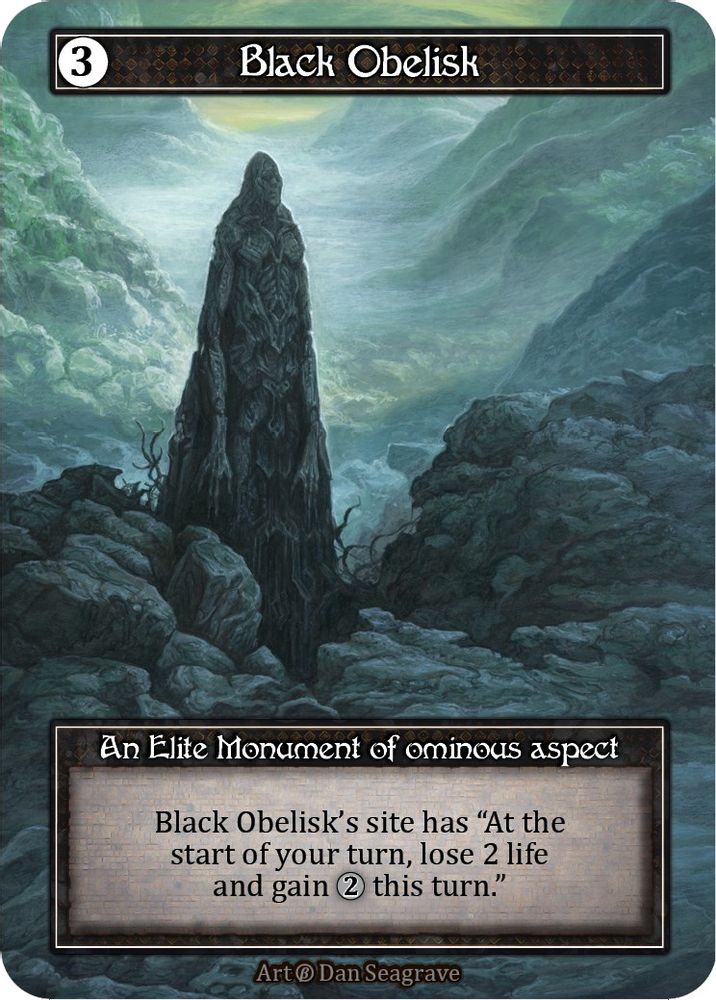 Black Obelisk (Foil), Foil, front