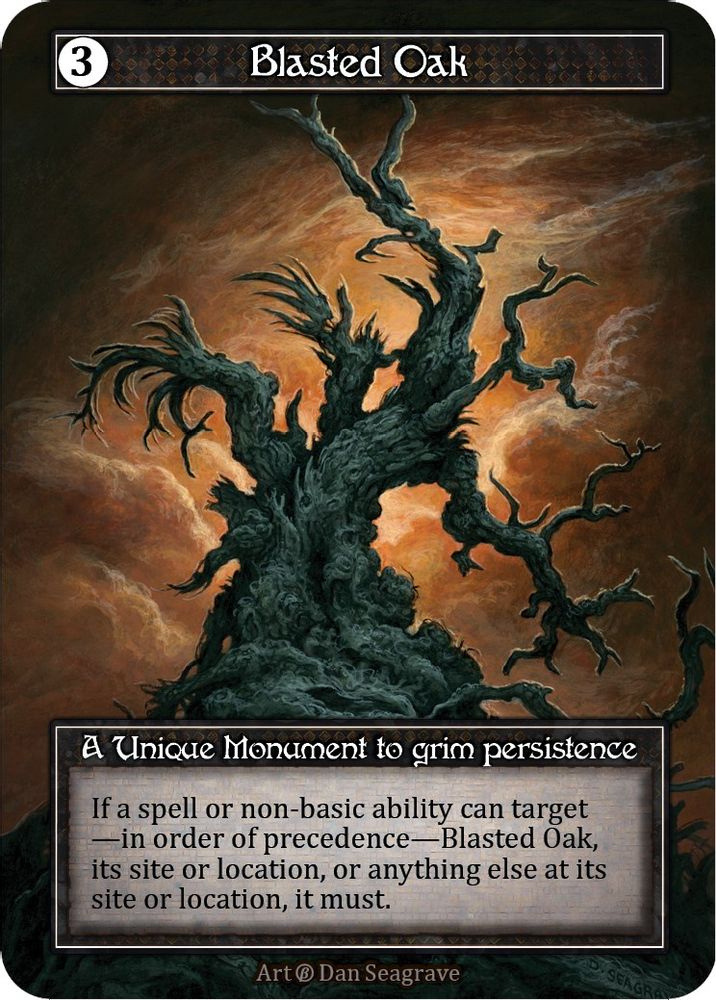 Blasted Oak (Foil), Foil, front