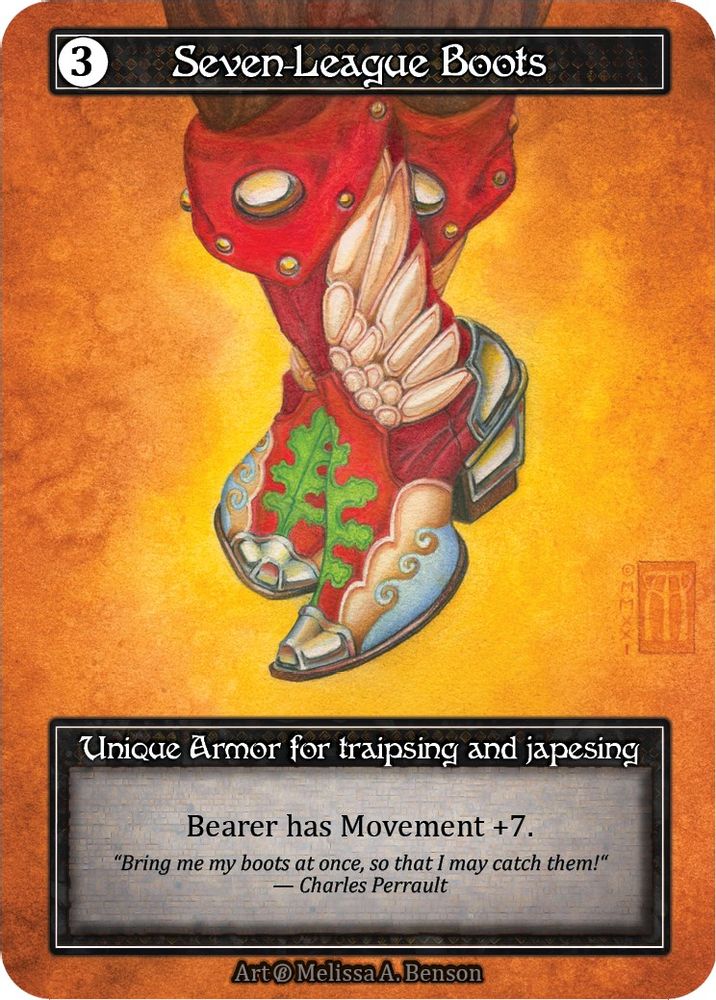 Seven-League Boots (Foil), Foil, front