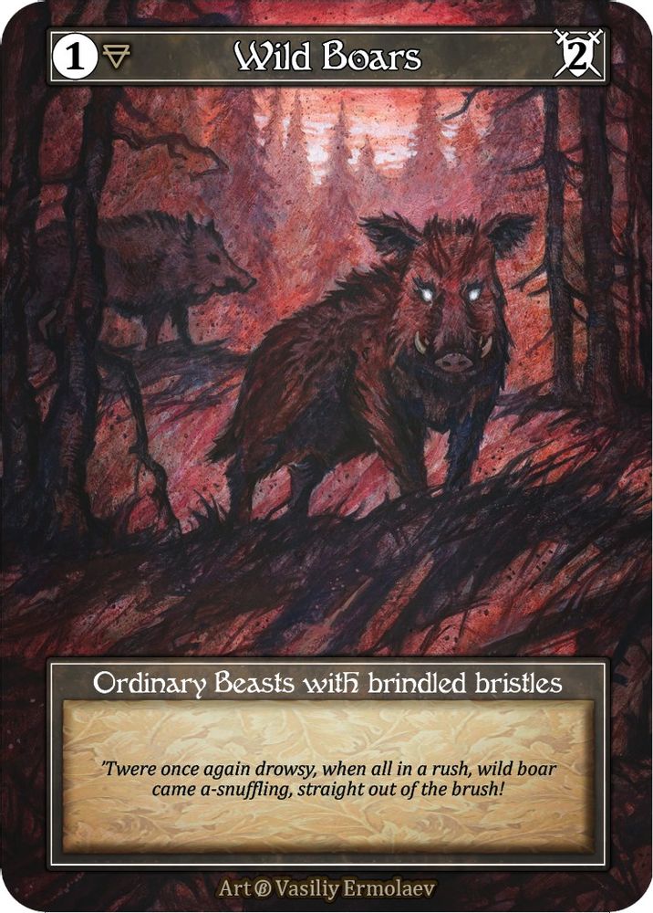 Wild Boars (Foil), Foil, front