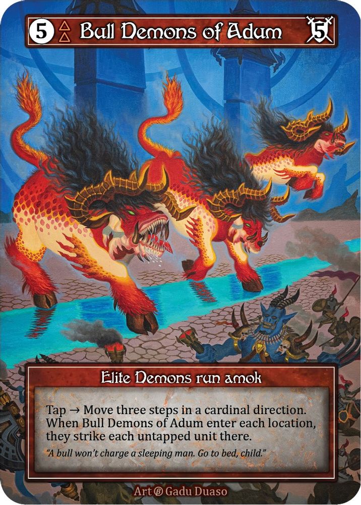 Bull Demons of Adum (Foil), Foil, front