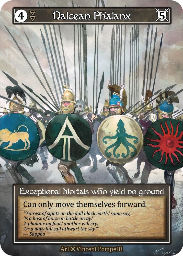 Dalcean Phalanx (Foil), Foil, front