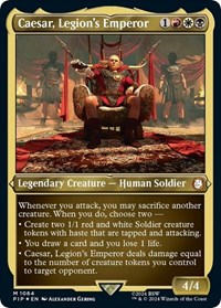 Caesar, Legion's Emperor (Display Commander) - Thick Stock, Universes Beyond: Fallout