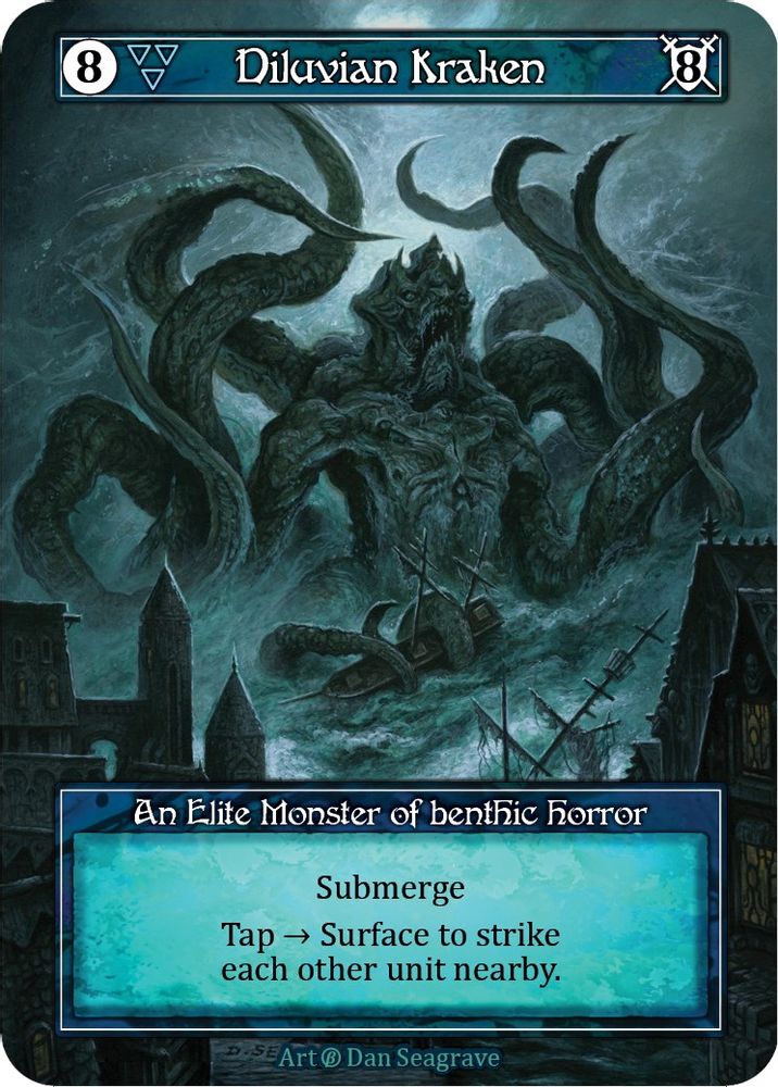Diluvian Kraken (Foil), Foil, front