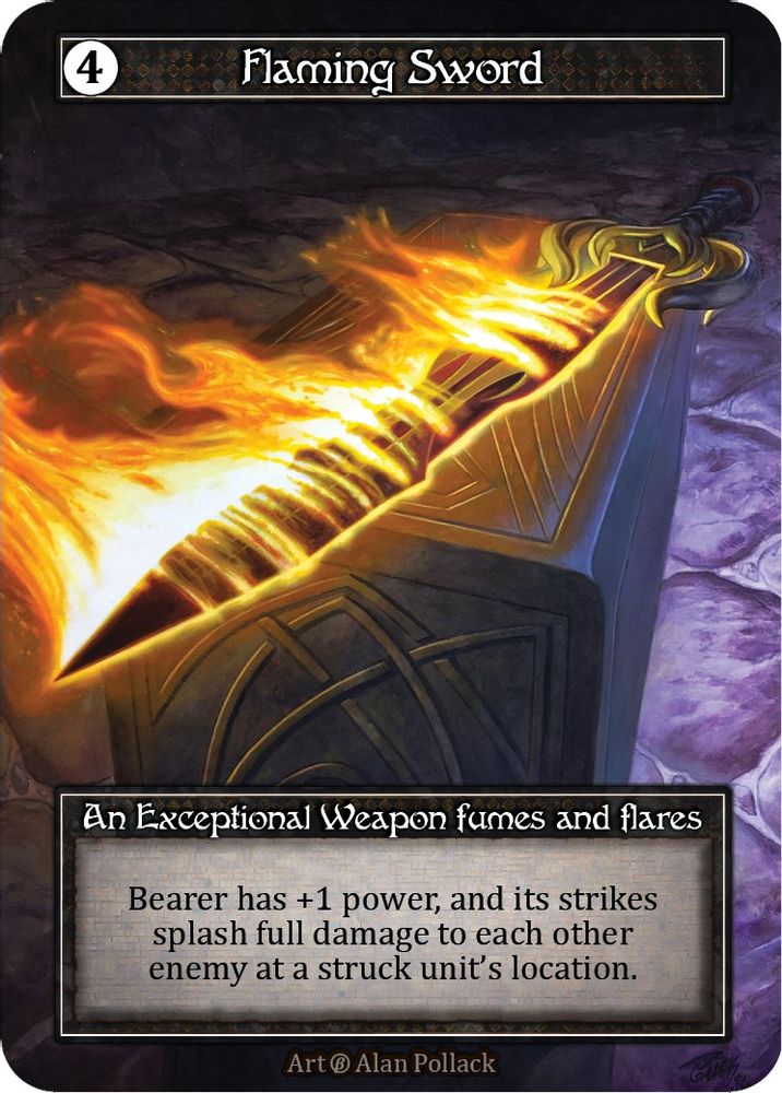 Flaming Sword (Foil), Foil, front