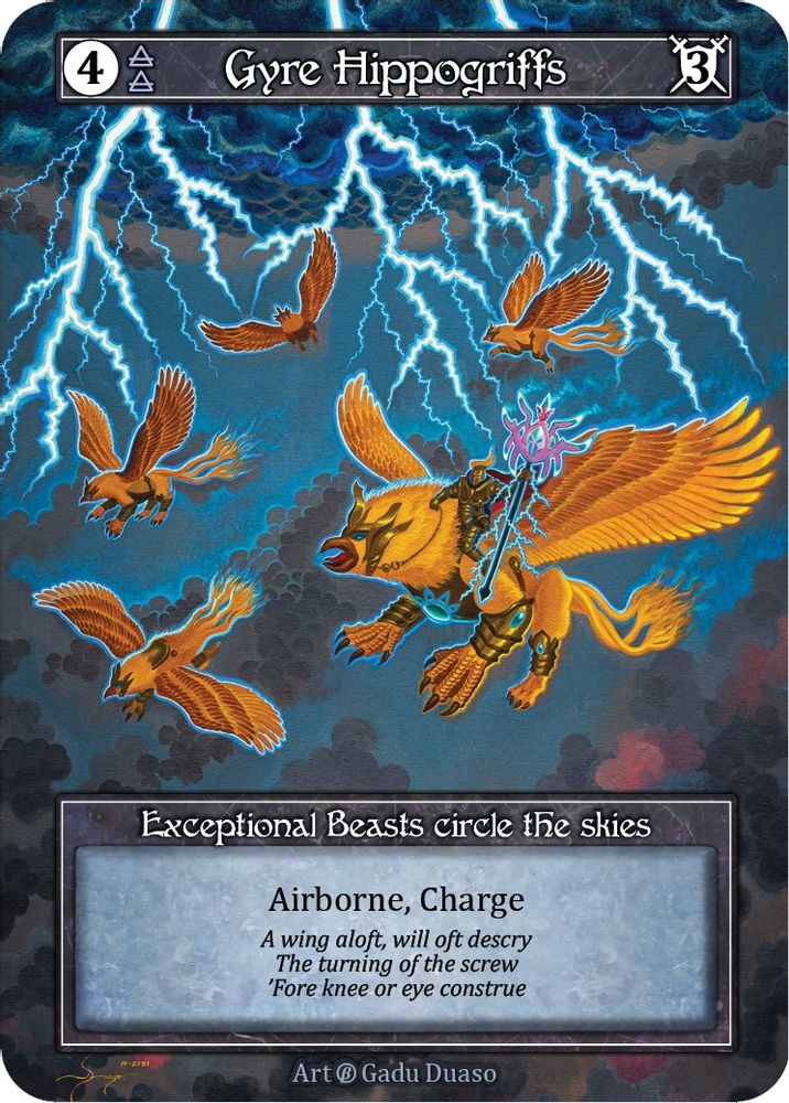 Gyre Hippogriffs (Foil), Foil, front