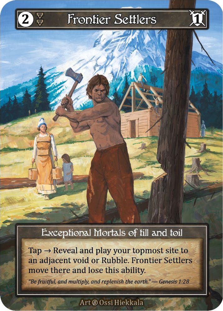 Frontier Settlers (Foil), Foil, front