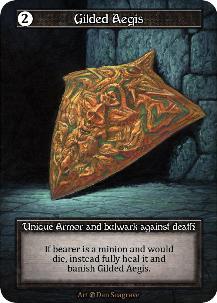 Gilded Aegis (Foil), Foil, front