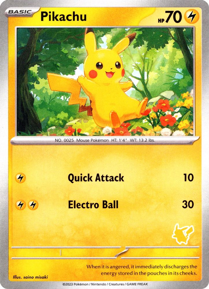 Pikachu, Standard, front