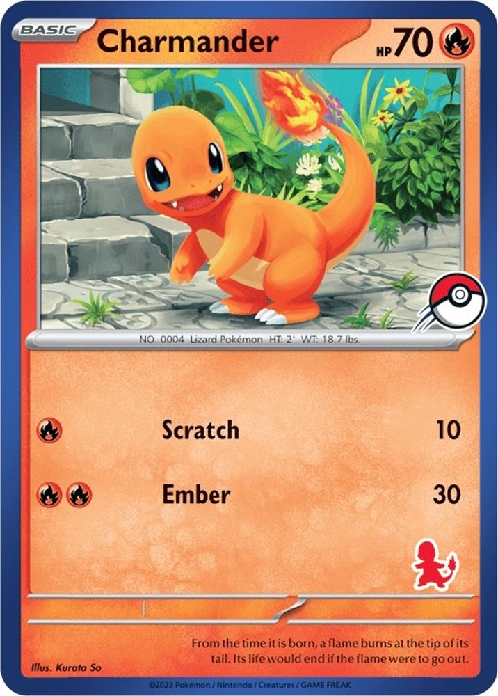 Charmander (Blue Border), Standard, front
