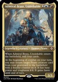 Admiral Brass, Unsinkable (Display Commander) - Thick Stock, Commander: The Lost Caverns of Ixalan