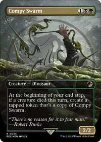 Compy Swarm (Borderless) (Emblem), Universes Beyond: Jurassic World Collection