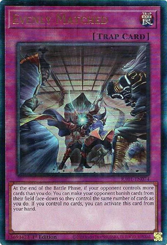Evenly Matched (PUR), 1st-edition, front