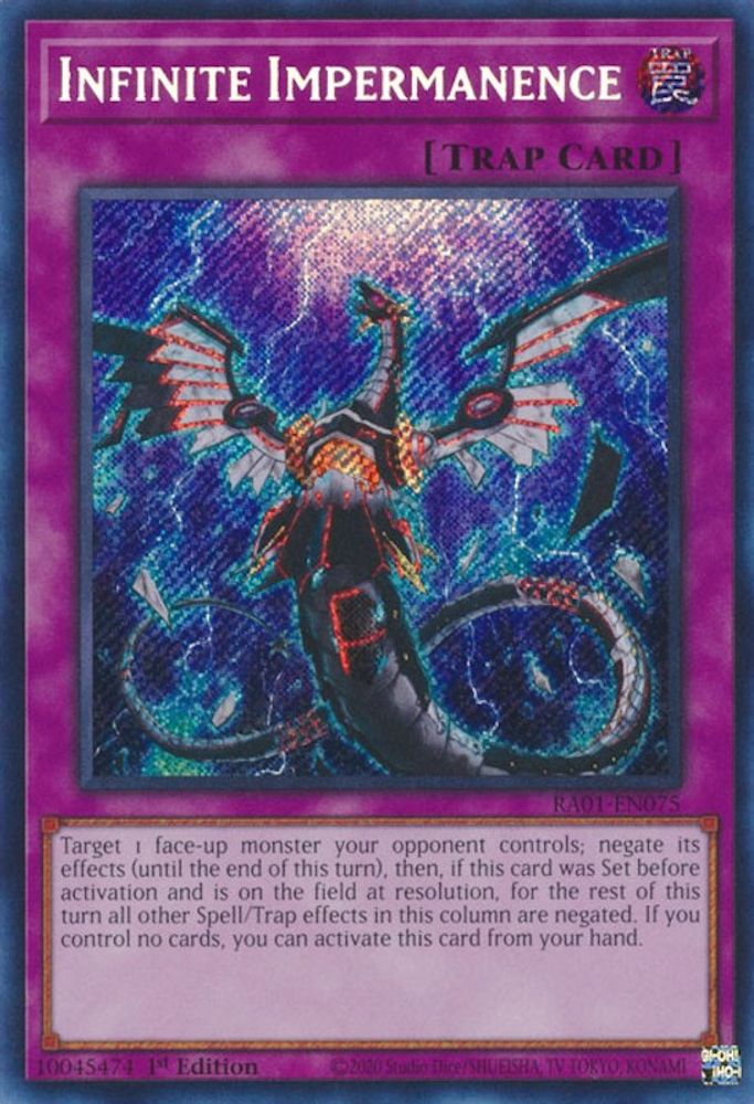 Infinite Impermanence (Secret Rare), 1st-edition, front