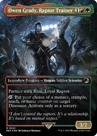 Owen Grady, Raptor Trainer (Borderless) (Emblem), Universes Beyond: Jurassic World Collection