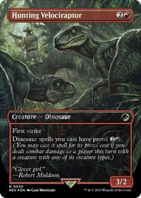 Hunting Velociraptor (Borderless) (Emblem), Universes Beyond: Jurassic World Collection