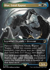 Blue, Loyal Raptor (Borderless) (Emblem), Universes Beyond: Jurassic World Collection