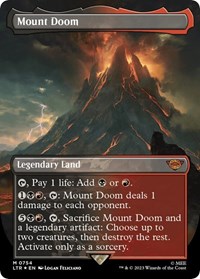 Mount Doom (Borderless) (Surge Foil), Universes Beyond: The Lord of the Rings: Tales of Middle-earth