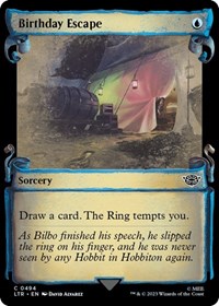 Birthday Escape (Showcase Scrolls), Universes Beyond: The Lord of the Rings: Tales of Middle-earth