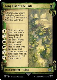 Long List of the Ents (Showcase Scrolls), Universes Beyond: The Lord of the Rings: Tales of Middle-earth