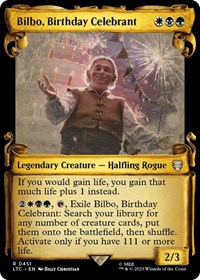 Bilbo, Birthday Celebrant (Showcase Scrolls), Commander: The Lord of the Rings: Tales of Middle-earth