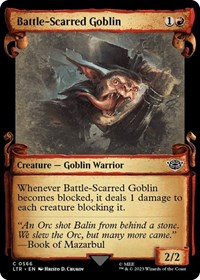 Battle-Scarred Goblin (Showcase Scrolls), Universes Beyond: The Lord of the Rings: Tales of Middle-earth