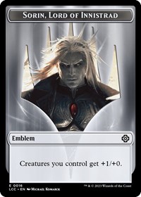 Emblem - Sorin, Lord of Innistrad // Vampire (0004) Double-Sided Token, Commander: The Lost Caverns of Ixalan