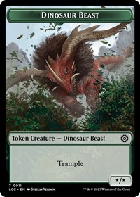 Dinosaur Beast // Dinosaur Double-Sided Token, Commander: The Lost Caverns of Ixalan