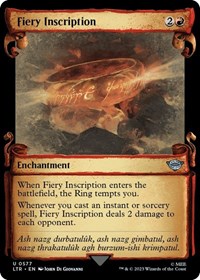 Fiery Inscription (Showcase Scrolls), Universes Beyond: The Lord of the Rings: Tales of Middle-earth