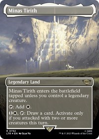 Minas Tirith (Borderless) (Surge Foil), Universes Beyond: The Lord of the Rings: Tales of Middle-earth