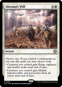 Akroma's Will, Commander: The Lost Caverns of Ixalan