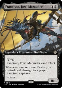 Francisco, Fowl Marauder (Extended Art), Commander: The Lost Caverns of Ixalan
