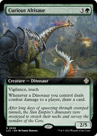 Curious Altisaur (Extended Art), Commander: The Lost Caverns of Ixalan