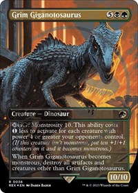 Grim Giganotosaurus (Borderless) (Emblem), Universes Beyond: Jurassic World Collection