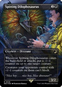 Spitting Dilophosaurus (Borderless) (Emblem), Universes Beyond: Jurassic World Collection
