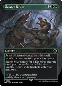 Savage Order (Borderless) (Emblem), Universes Beyond: Jurassic World Collection