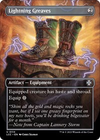 Lightning Greaves (Borderless), Commander: The Lost Caverns of Ixalan