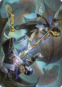 Huatli's Final Strike Art Card (Gold-Stamped Signature), Art Series: The Lost Caverns of Ixalan