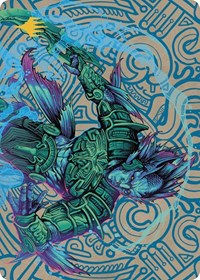 Hakbal of the Surging Soul Art Card (Gold-Stamped Planeswalker Symbol), Art Series: The Lost Caverns of Ixalan