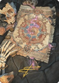 Map Token Art Card (Gold-Stamped Signature), Art Series: The Lost Caverns of Ixalan