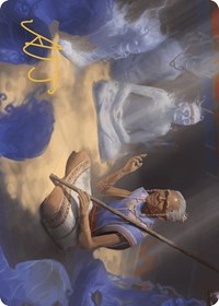 Ancestral Reminiscence Art Card (Gold-Stamped Signature), Art Series: The Lost Caverns of Ixalan