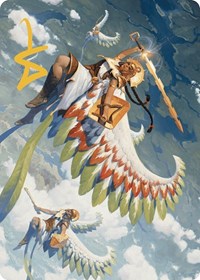Resplendent Angel Art Card (5/81) (Gold-Stamped Signature), Art Series: The Lost Caverns of Ixalan