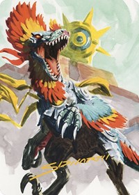 Pantlaza, Sun-Favored Art Card (Gold-Stamped Signature), Art Series: The Lost Caverns of Ixalan